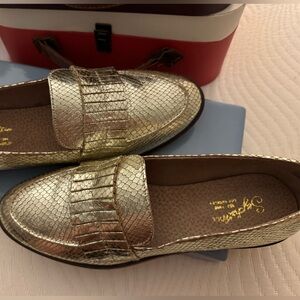 Seychelles Metallic Gold Loafers